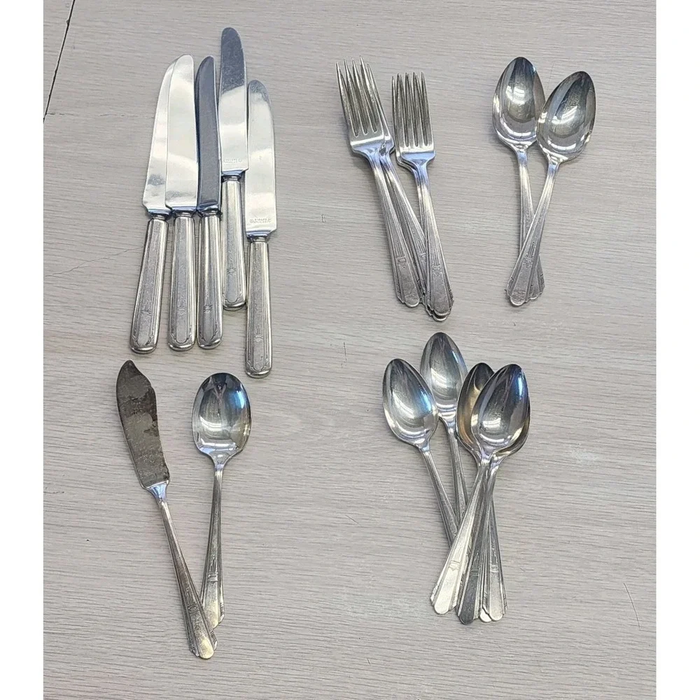 WM A Rogers Paramount Silver Overlaid Flatware 20 Replacement‎ Pcs Art Deco 1933